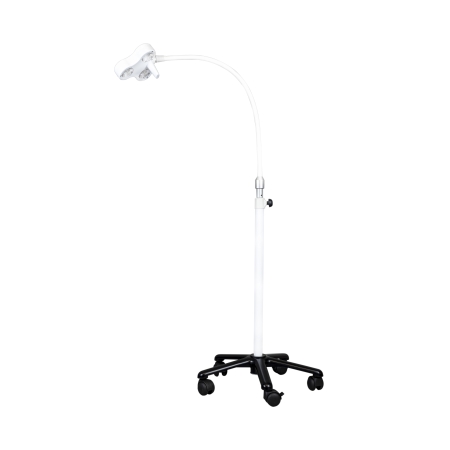 Lampa bezcieniowa LED FLH-3 Badawczo-Zabiegowa ze statywem na pięciu kółkach, z gęsią szyją