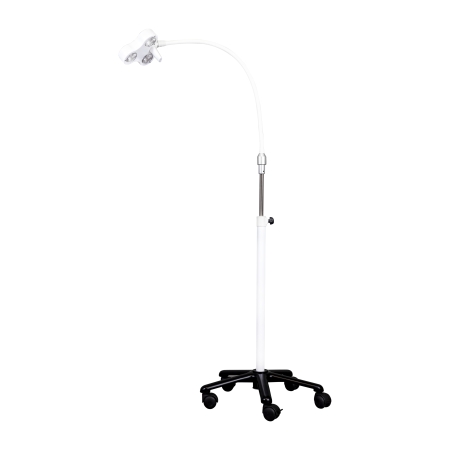 Lampa bezcieniowa LED FLH-3 Badawczo-Zabiegowa ze statywem na pięciu kółkach, z gęsią szyją