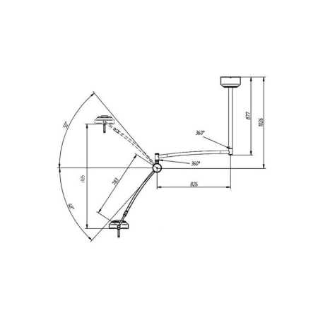 Lampa Bezcieniowa Zabiegowo-Diagnostyczna LED sufitowa L21-25T