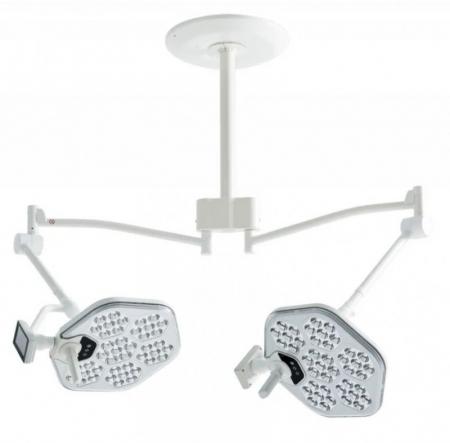 Lampa zabiegowo-operacyjna bezcieniowa dwuczaszowa S300DC sufitowa