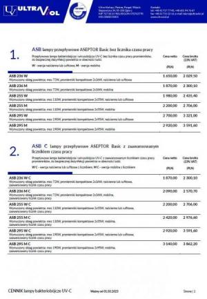 Cennik Aseptor Basic